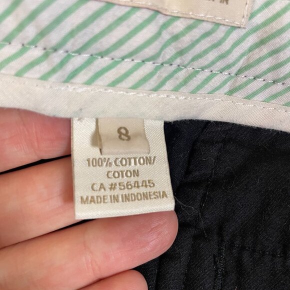 J. Crew Factory Women 3" Broke In Chino Short 8 Black Cotton!! - Picture 4 of 4